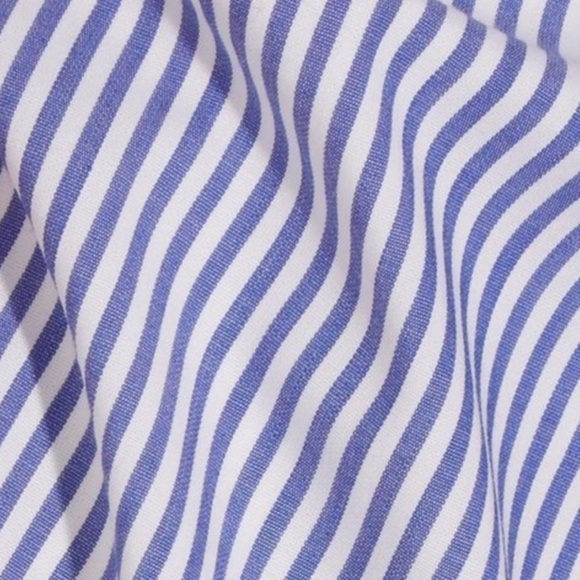 J. Crew Seersucker blue stripe cropped wide leg pants Sz 6​ - Picture 4 of 10